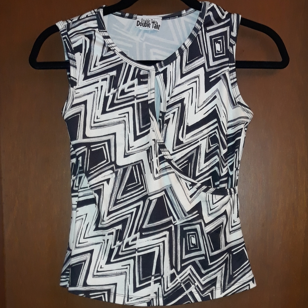 **Sexy black and white top